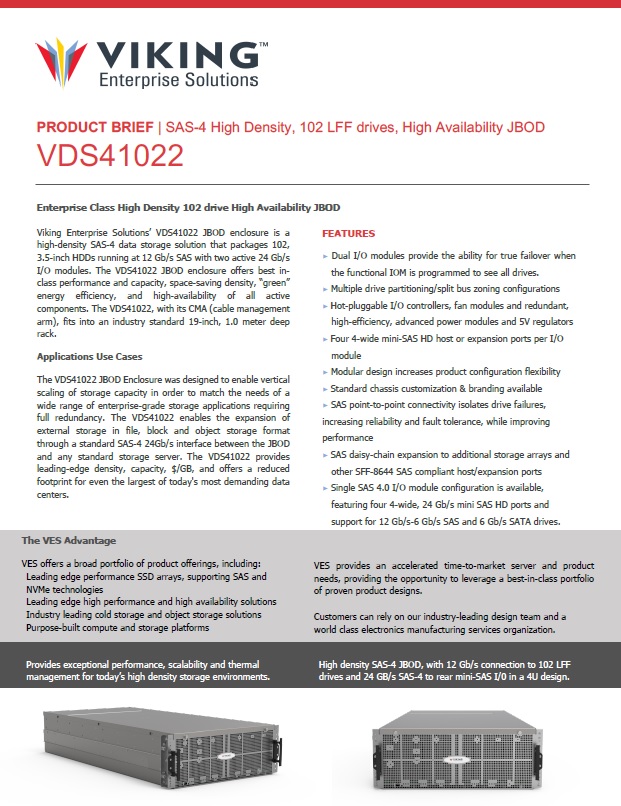 VDS41022 Product Brief